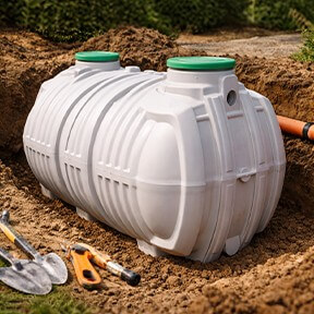 Fossas s�pticas para tratamento de �guas residuais em habita��es sem rede de esgotos