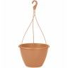 Vaso Plástico Suspenso com Prato Terracota - 18 cm Vaso Plástico Suspenso com Prato Terracota - 18 cm