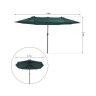 Guarda-Sol Grande/Duplo Verde com Manivela para Jardim Guarda-Sol Grande/Duplo Verde com Manivela para Jardim