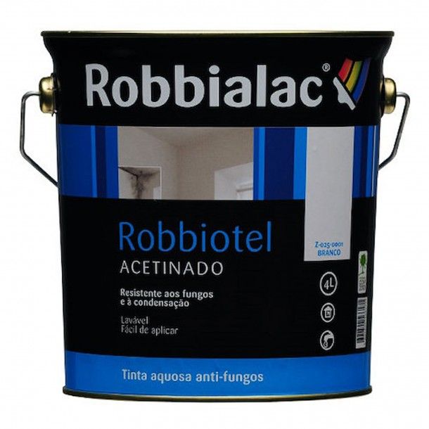 Tinta Robbiotel Acetinada Branco - 4L Robbialac