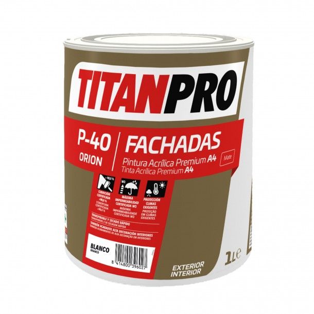 Tinta Acrílica P40 Branco Mate - Titan Pro