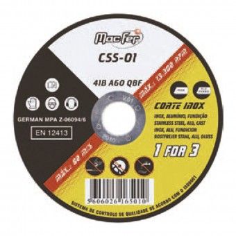 Disco Abrasivo para Corte de Inox CSS-01 230mm
