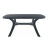 Mesa Retangular Resina Caribe Rattan Antracite 150x90cm Mesa Retangular Resina Caribe Rattan Antracite 150x90cm