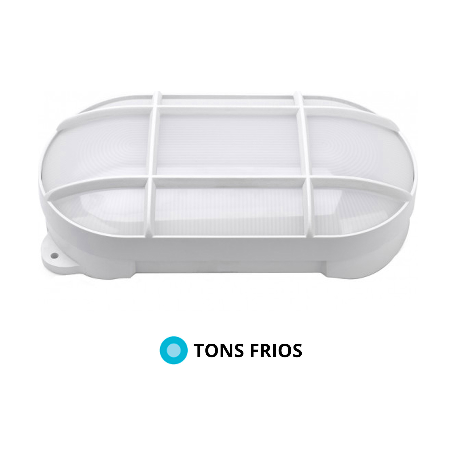 Aplique de Parede Exterior Oval LED Branco