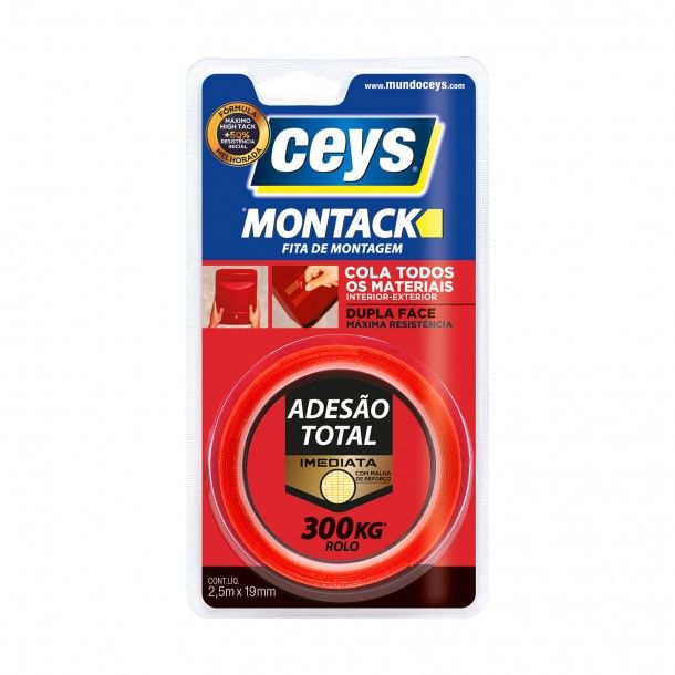 Fita Dupla Face Montack Ceys 2,5m x 19mm