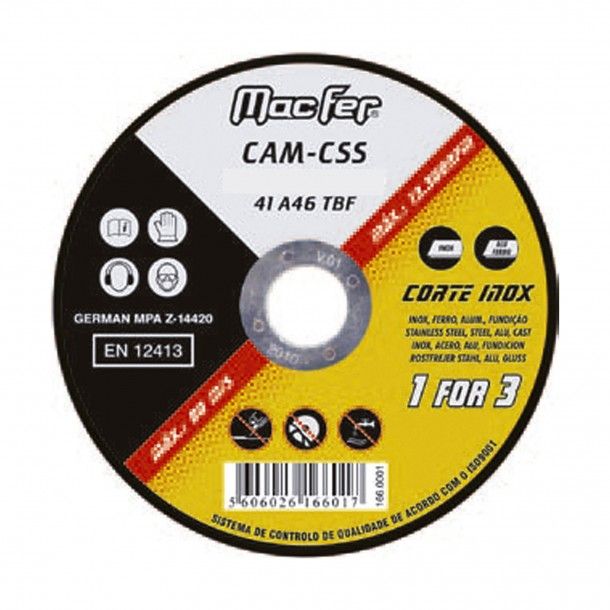 Disco Abrasivo para Corte de Inox CSS