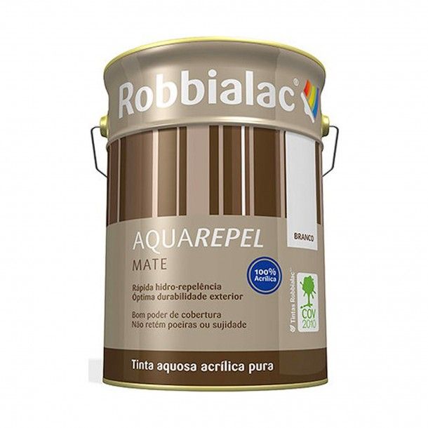 Tinta Aquarepel Mate Branco 5L - Robbialac