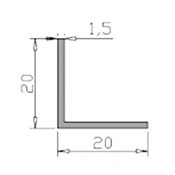 Perfil Cantoneira para Gesso Cartonado 250x2x2cm Preto Perfil Cantoneira para Gesso Cartonado 250x2x2cm Preto