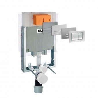 Estrutura de Sanita Suspensa Oli80 Simflex + Placa Bound Cromado OLI