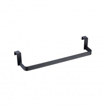 Toalheiro Lateral para Mvel 42,5cm Preto Mate Gedy
