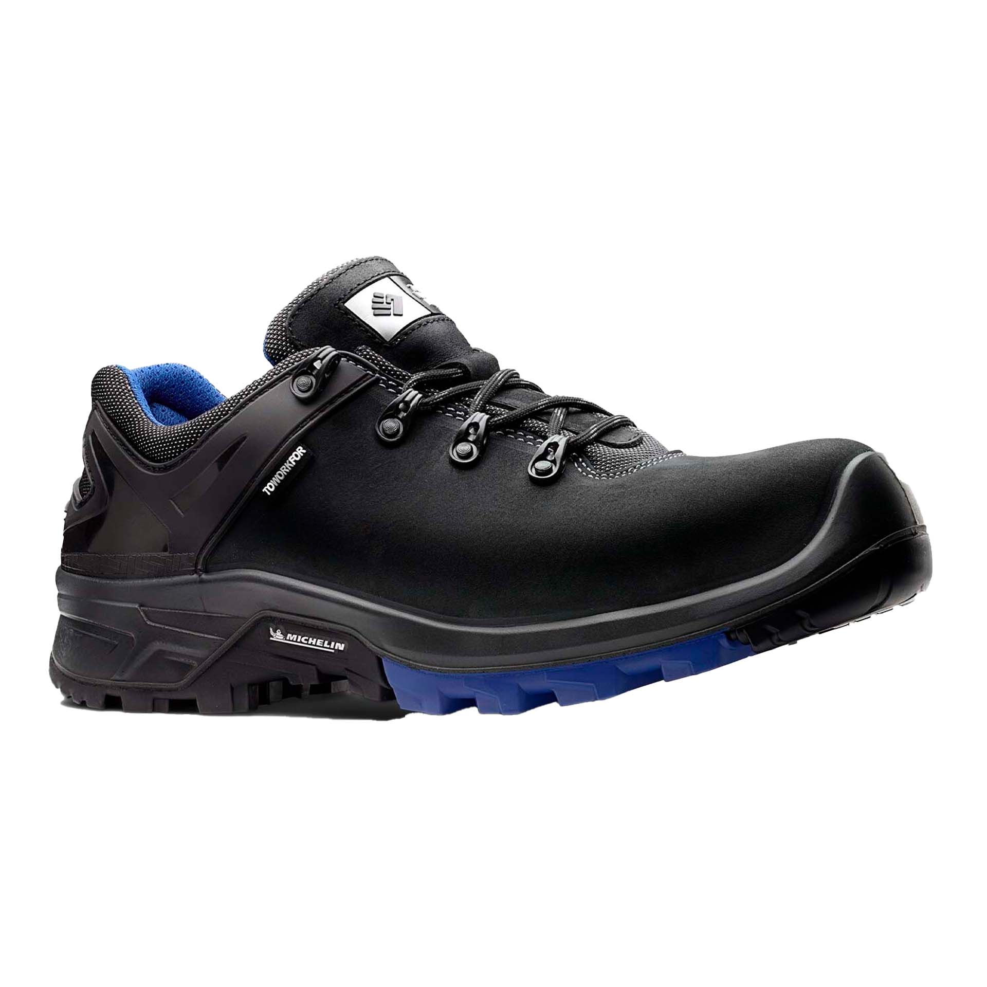 Sapato de Segurança em Pele Preta com Biqueira Carbono Brake S3 ToWorkFor