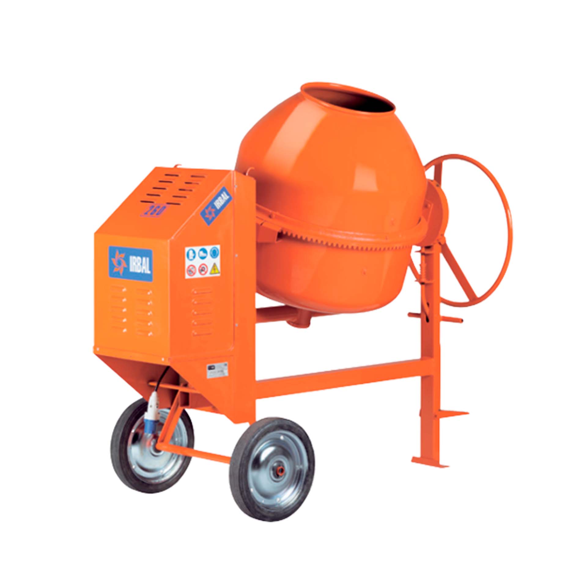 Betoneira Elétrica 220L com Travão de Pedal 1,5HP Irbal