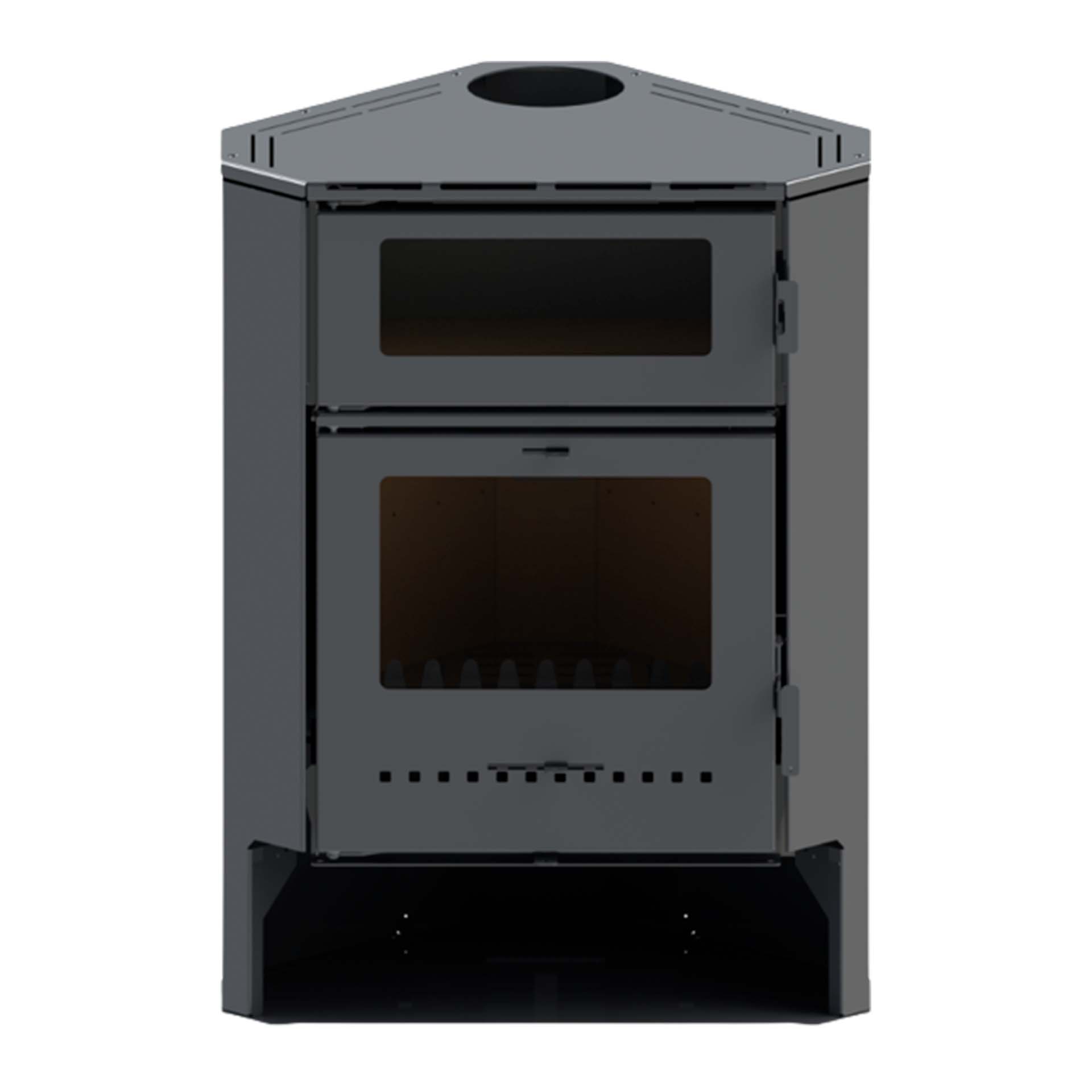 Salamandra de Canto Lenha 8,3KW Forno Sigma Alpis