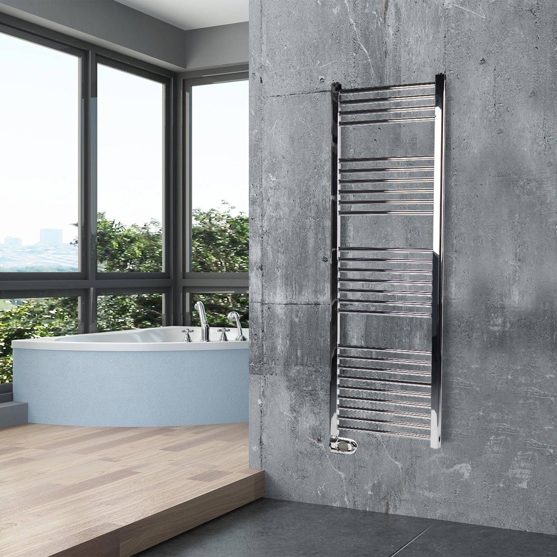 Toalheiro Elétrico Digital 400W 150x50cm Cromado Oliclima OLI