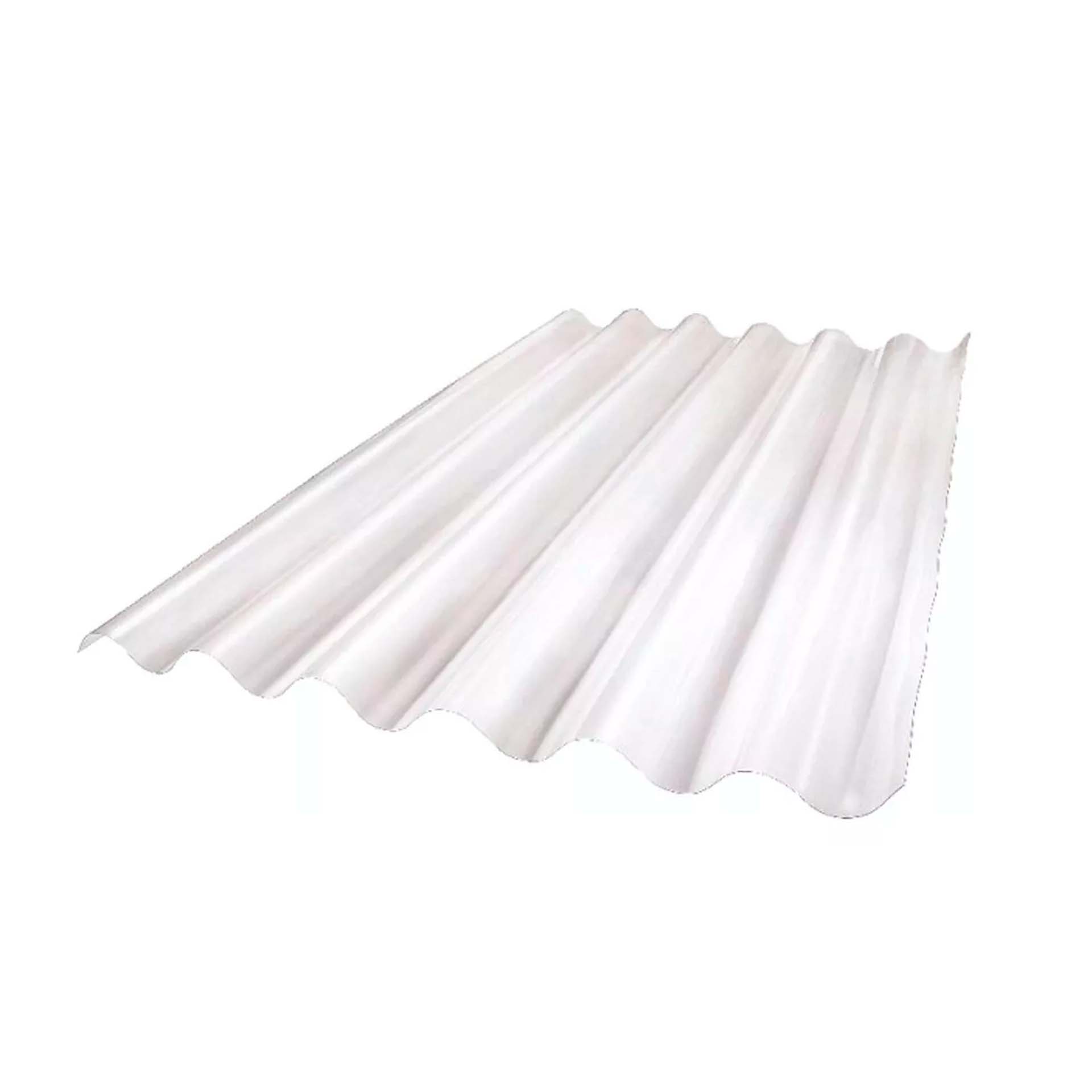 Chapa Perfilada Fibra Vidro 0,9mm 1,10x2M Neutro