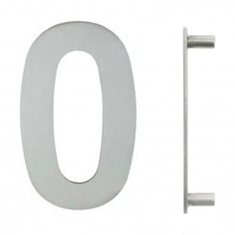 Número de Porta em Inox Escovado 0