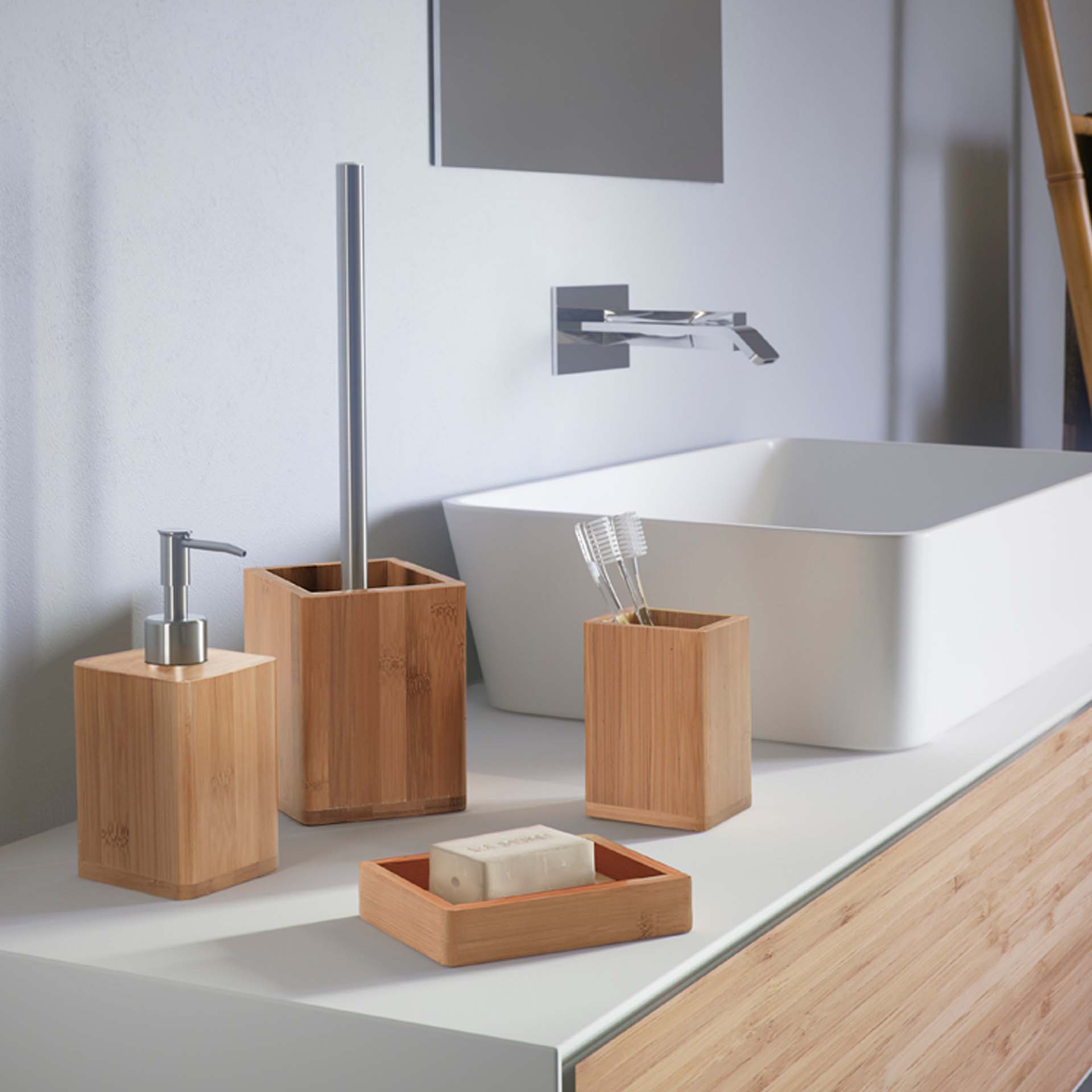 Dispensador de Sabão Líquido Bambu Gedy