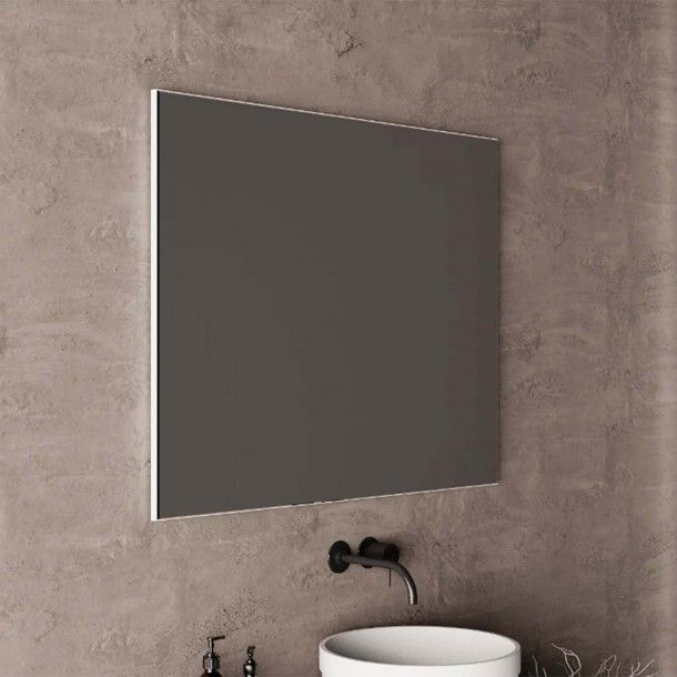 Espelho Liso com Orla Alumínio 60x80cm Banhoazis
