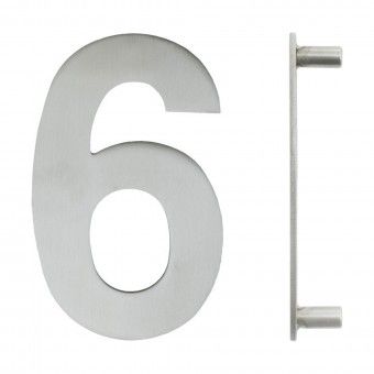 Número de Porta em Inox Escovado 6
