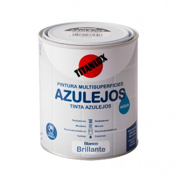 Esmalte Azulejos Aquoso Branco Brilho 750ml Titanlux