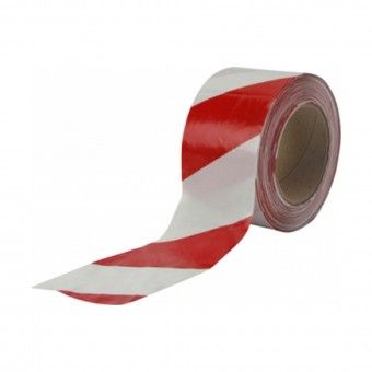 Fita de Sinalizao 50mm 200M PVC Branca/Vermelha