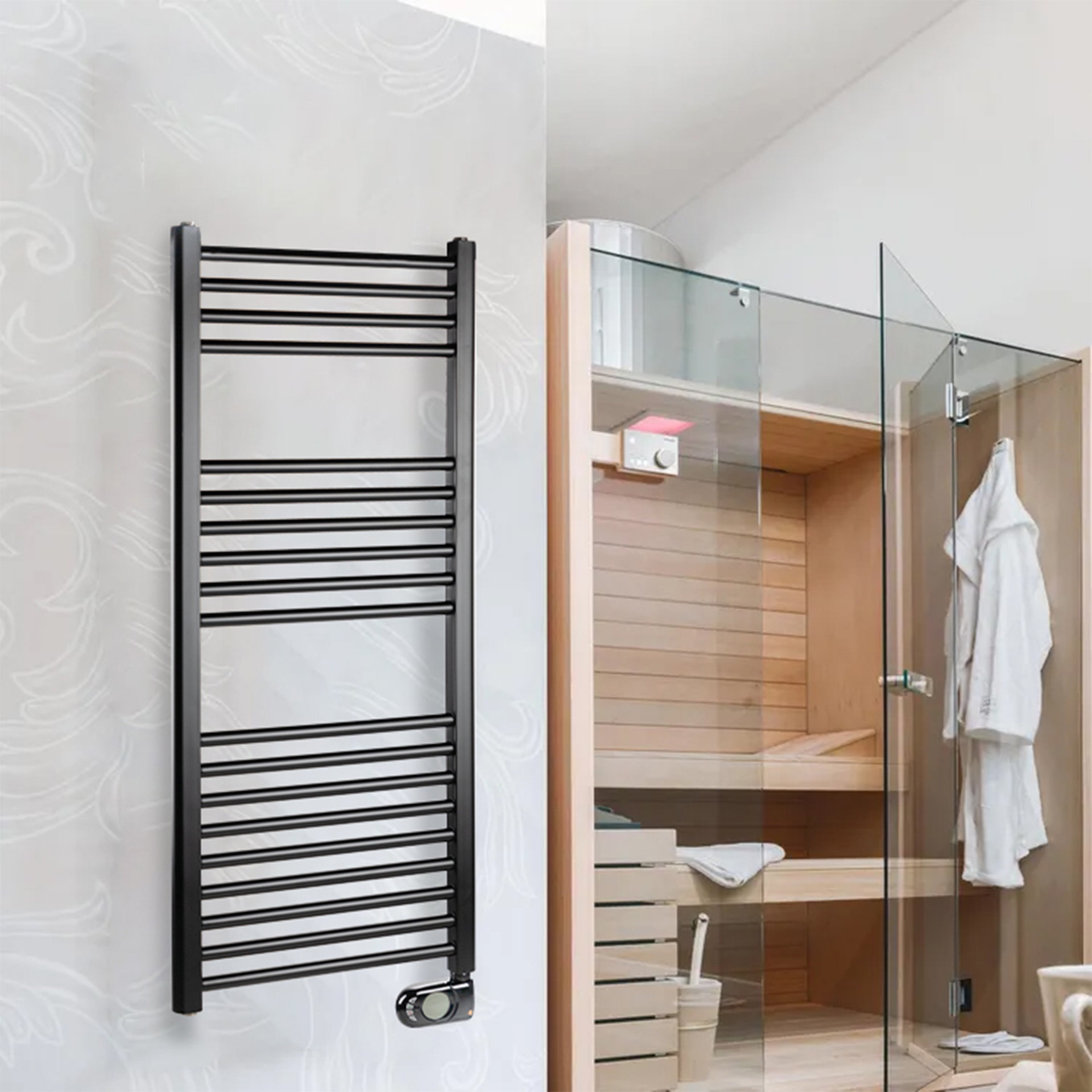 Toalheiro Elétrico Digital 400W 112x50cm Preto Oliclima OLI