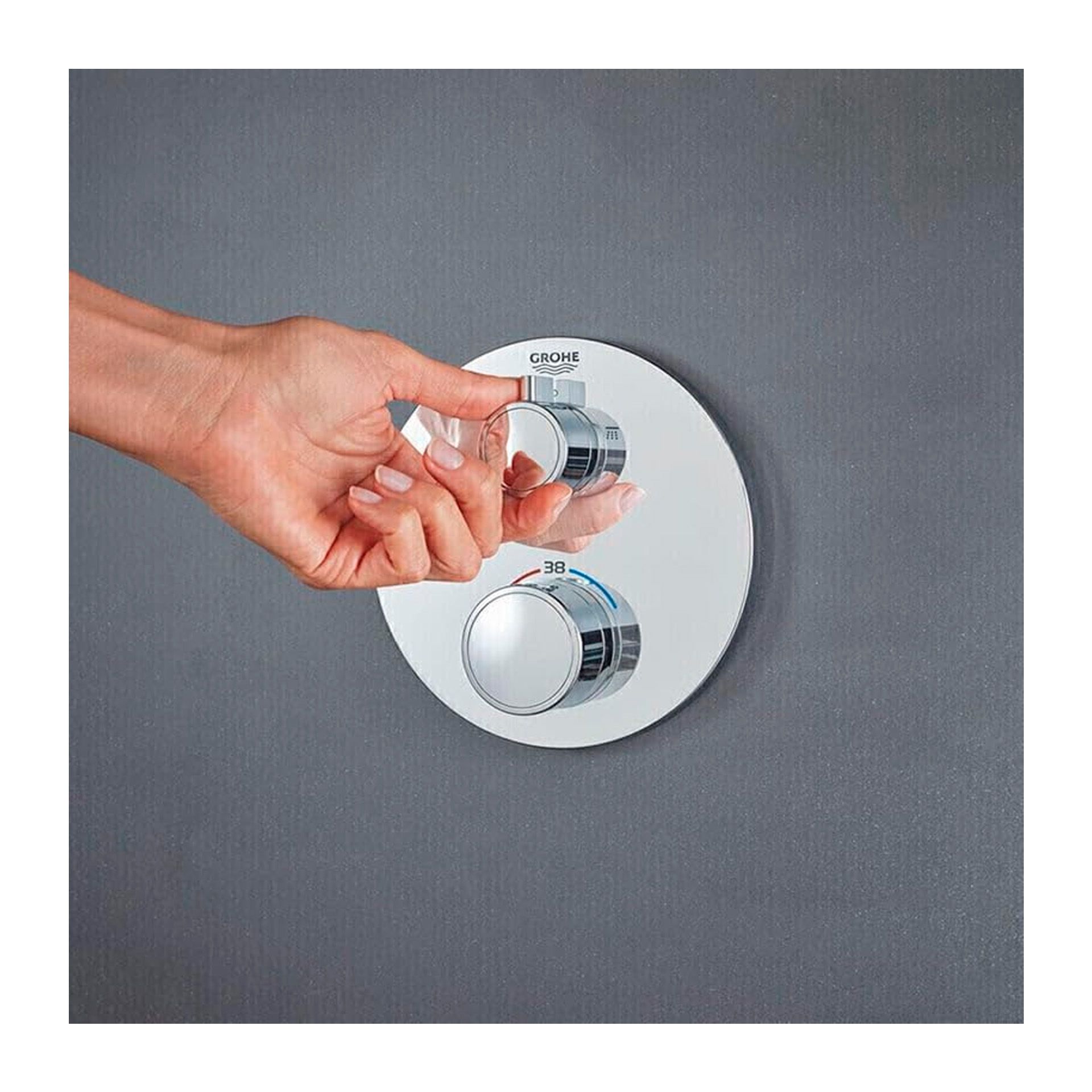 Conjunto de Duche com Torneira Termostática e Chuveiro de Mão 2 Jatos Grohe