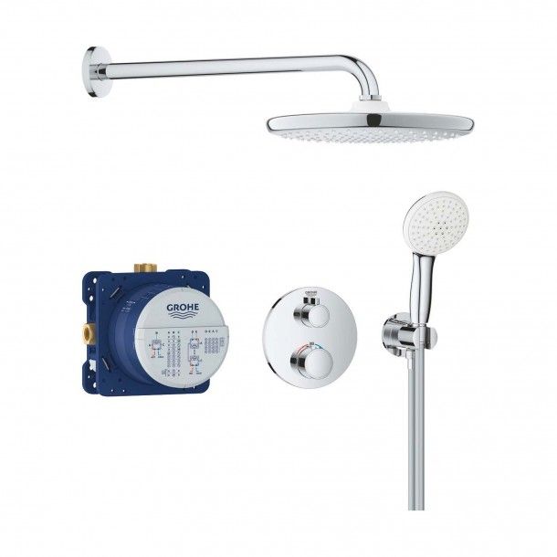 Conjunto de Duche com Torneira Termostática e Chuveiro de Mão 2 Jatos Grohe Conjunto de Duche com Torneira Termostática e Chuveiro de Mão 2 Jatos Grohe
