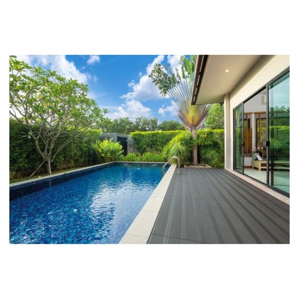 Pavimento Tek Deck 15x120R Dark Grey Recer Pavimento Tek Deck 15x120R Dark Grey Recer