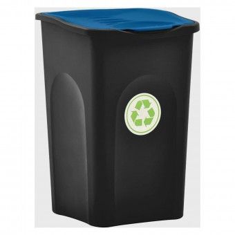 Ecoponto Reciclagem Com Tampa Azul - 50L