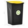 Ecoponto Reciclagem Com Tampa Amarela - 50L