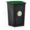 Ecoponto Reciclagem Com Tampa Verde - 50L