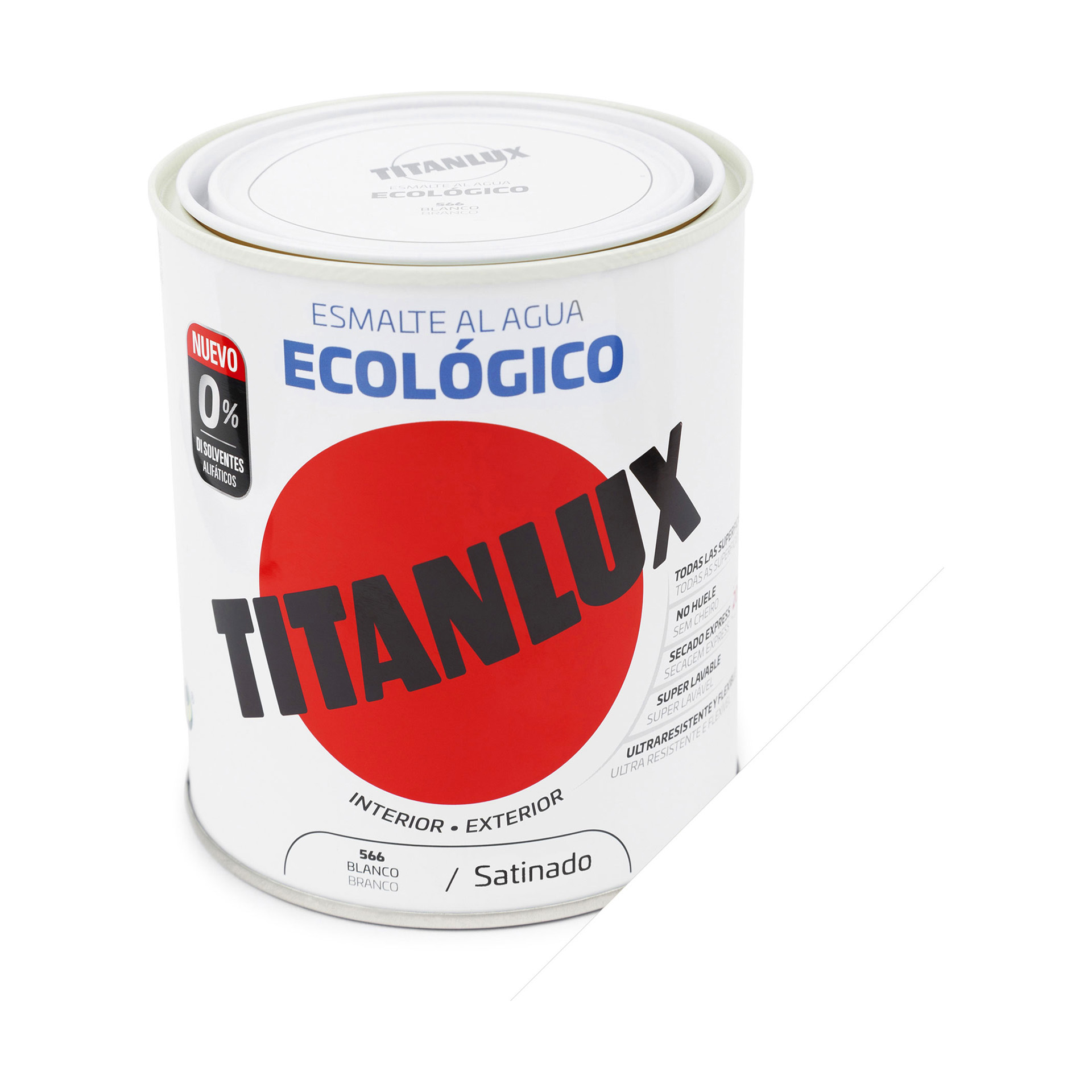 Esmalte Ecológico Base Água Acetinado Titanlux Branco 750ml