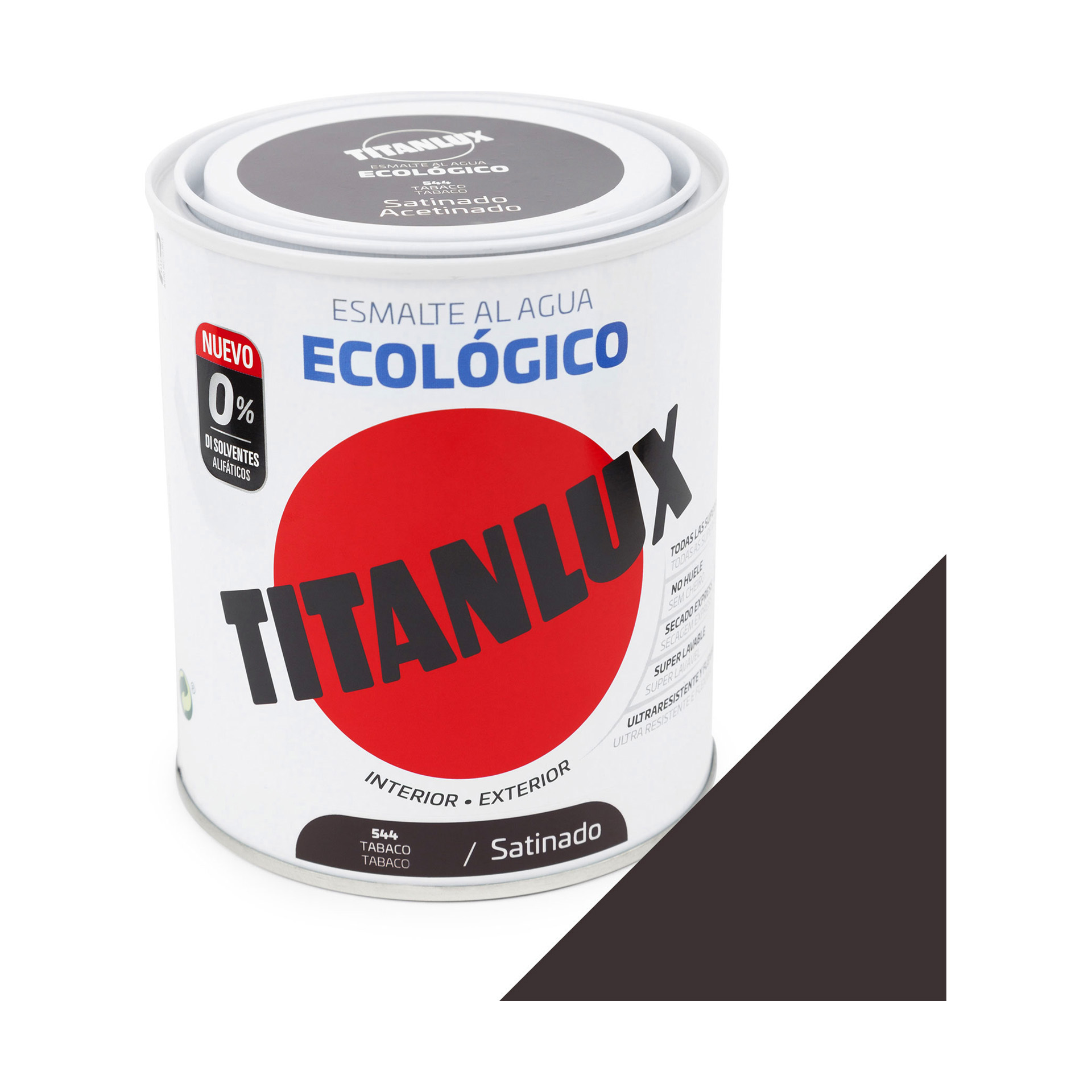 Esmalte Ecológico Base Água Acetinado Titanlux Tabaco 750ml