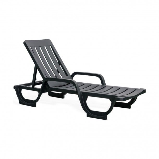 Espreguiadeira Piscina Malibu Rattan Antracite