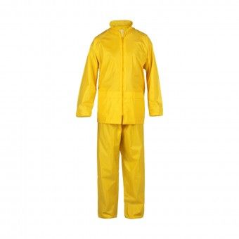 Fato de Chuva Amarelo Nylon PVC - L