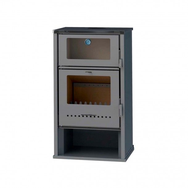 Salamandra a Lenha 8,3KW com Forno Olivina Alpis