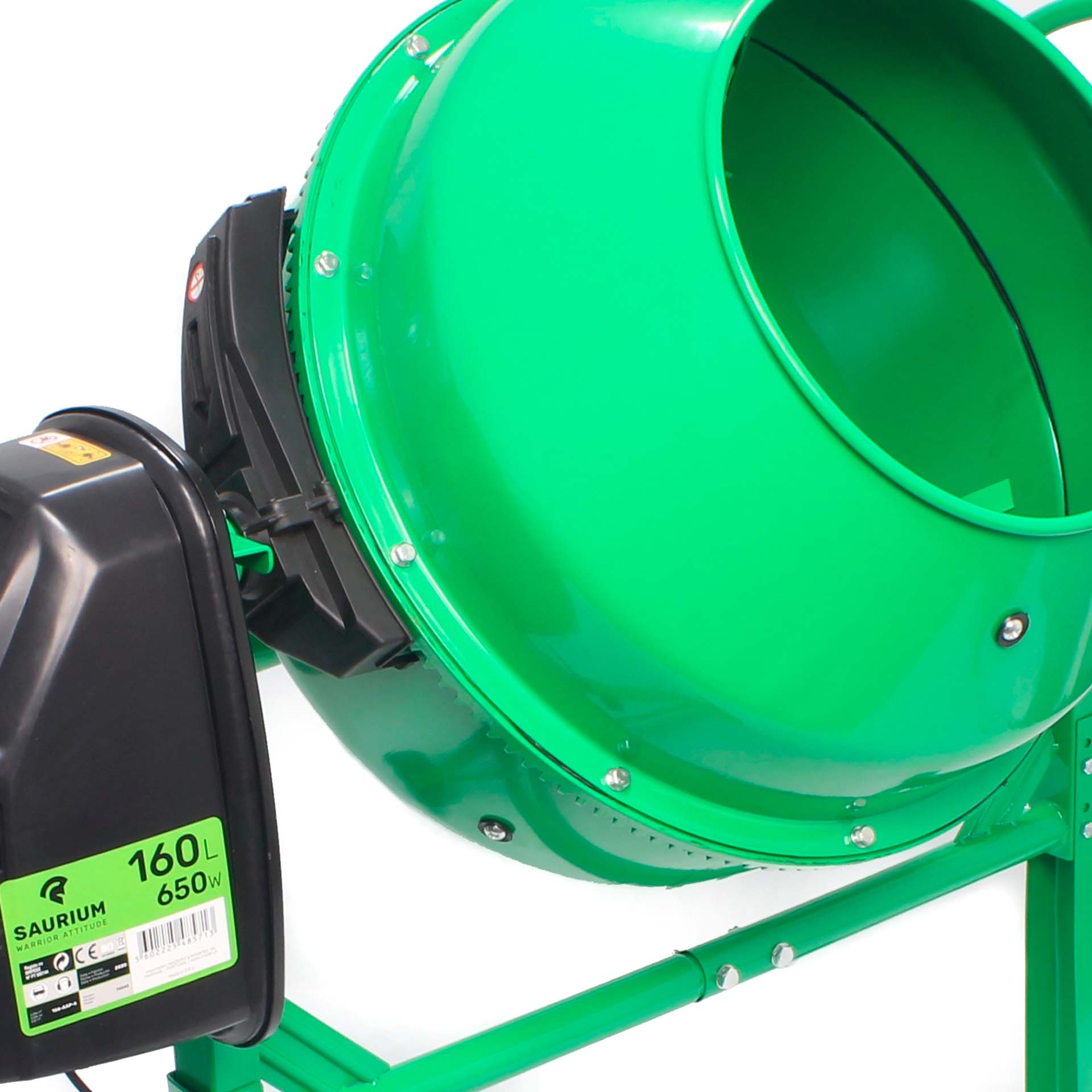 Betoneira Elétrica com Travão e Pedal 160L 650W 220V Saurium