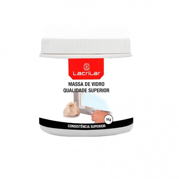 Massa de Vidro Qualidade Superior 1Kg Lacrilar