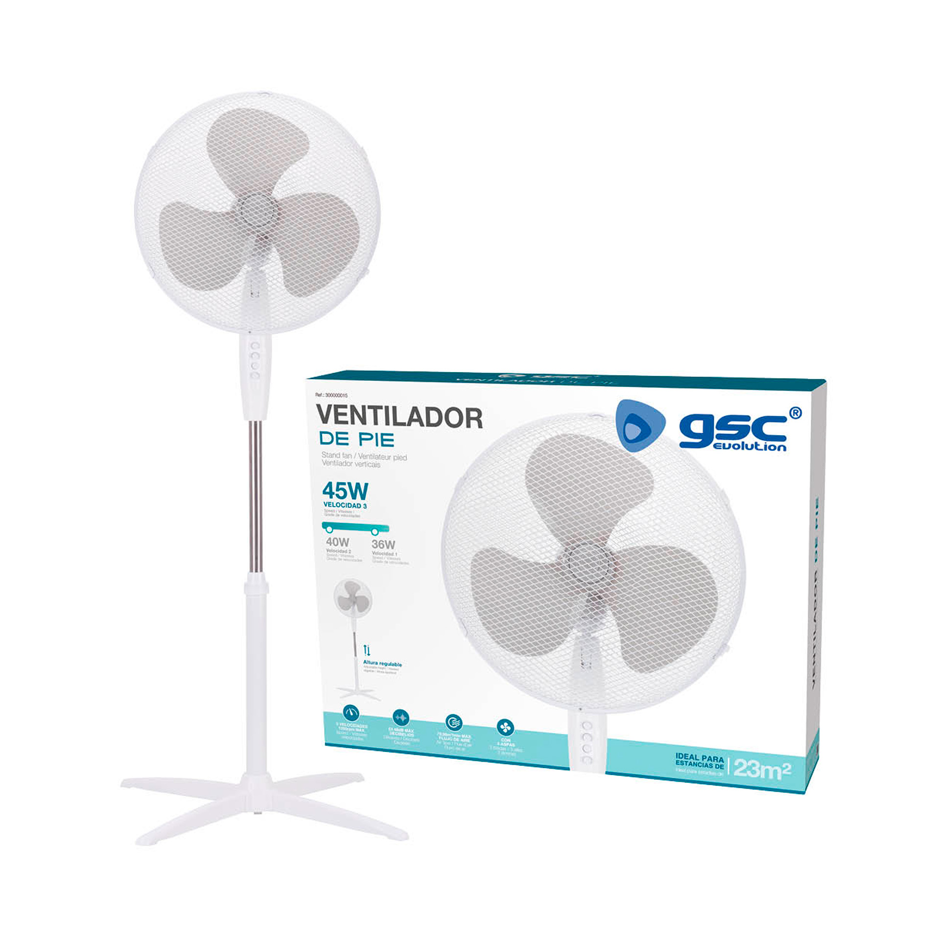 Ventoinha de Pé 43x130cm 45W Garsaco