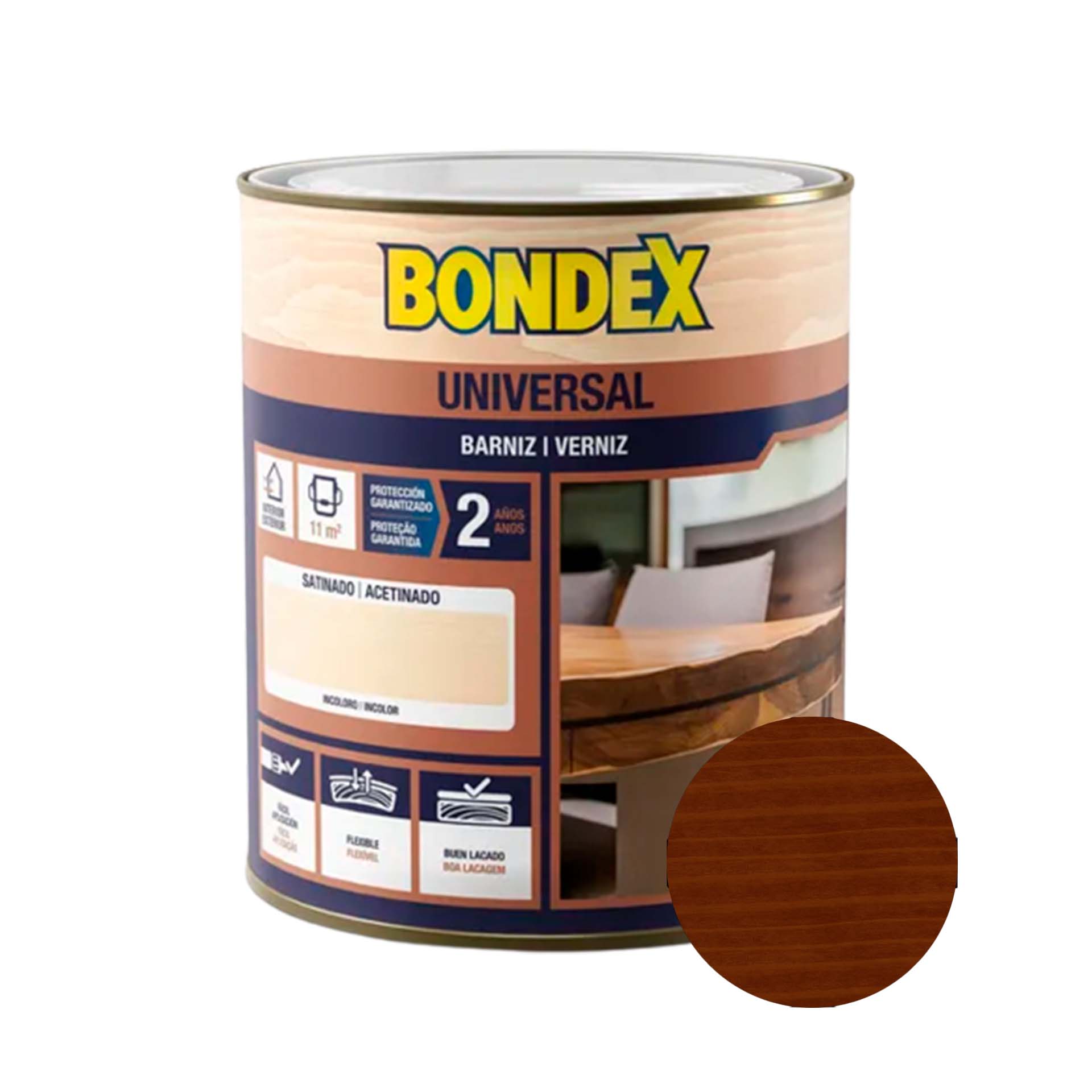 Bondex Universal Verniz para Madeira Sintético Acetinado 750ml