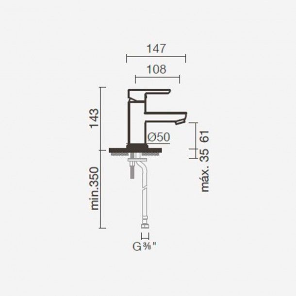 Monocomando para Lavatório Scope Cold Start Cromado Sanitana Monocomando para Lavatório Scope Cold Start Cromado Sanitana