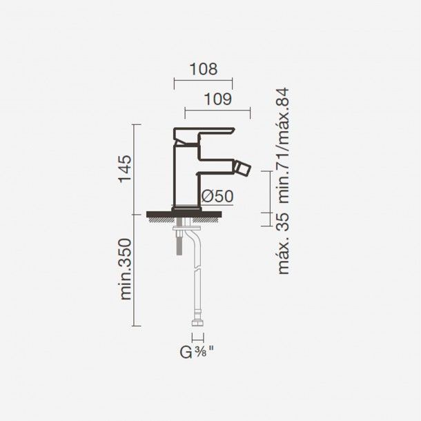 Monocomando para Bidé Scope Cromado Sanitana Monocomando para Bidé Scope Cromado Sanitana