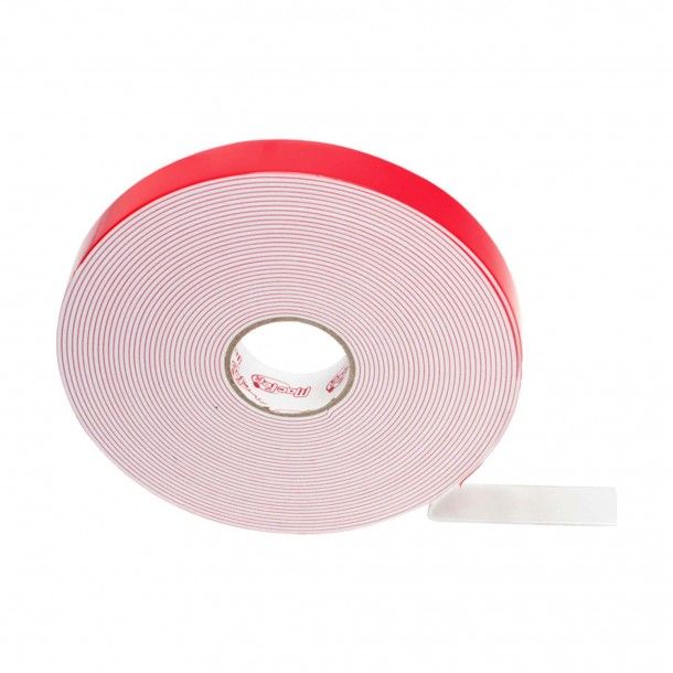 Fita Dupla Face 25mm 10M Espuma Branca