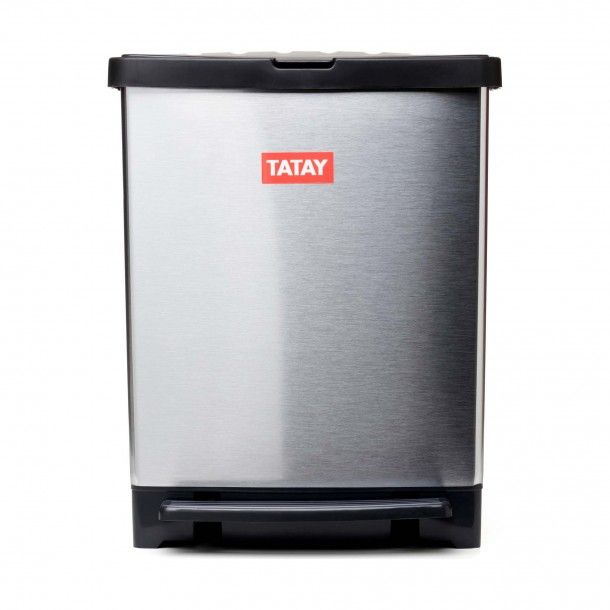 Balde de Lixo Cozinha 25L Metalizado Tatay