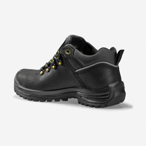 Sapato de Segurança em Pele Preta com Biqueira de Carbono Silverstone S3 ToWorkFor Sapato de Segurança em Pele Preta com Biqueira de Carbono Silverstone S3 ToWorkFor
