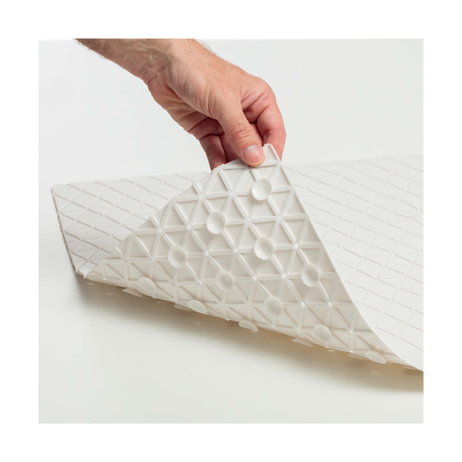 Tapete Antiderrapante 54x54cm Branco Tatay