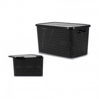 Caixa de Arrumao Decorativa Ratan 75L