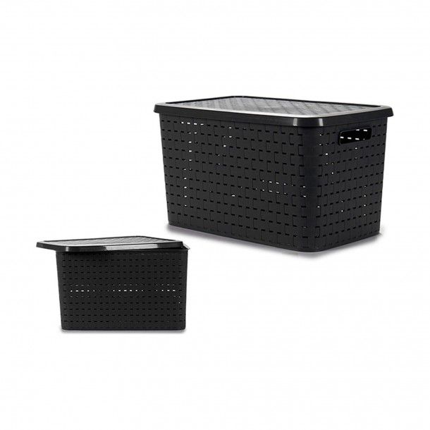 Caixa de Arrumao Decorativa Ratan 75L