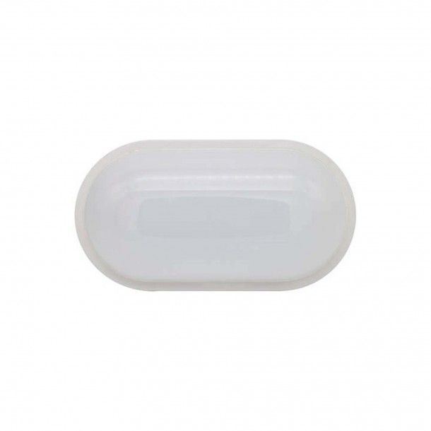 Aplique LED Saliente Oval PC IP54 8W 600Lm Branco Luxtar